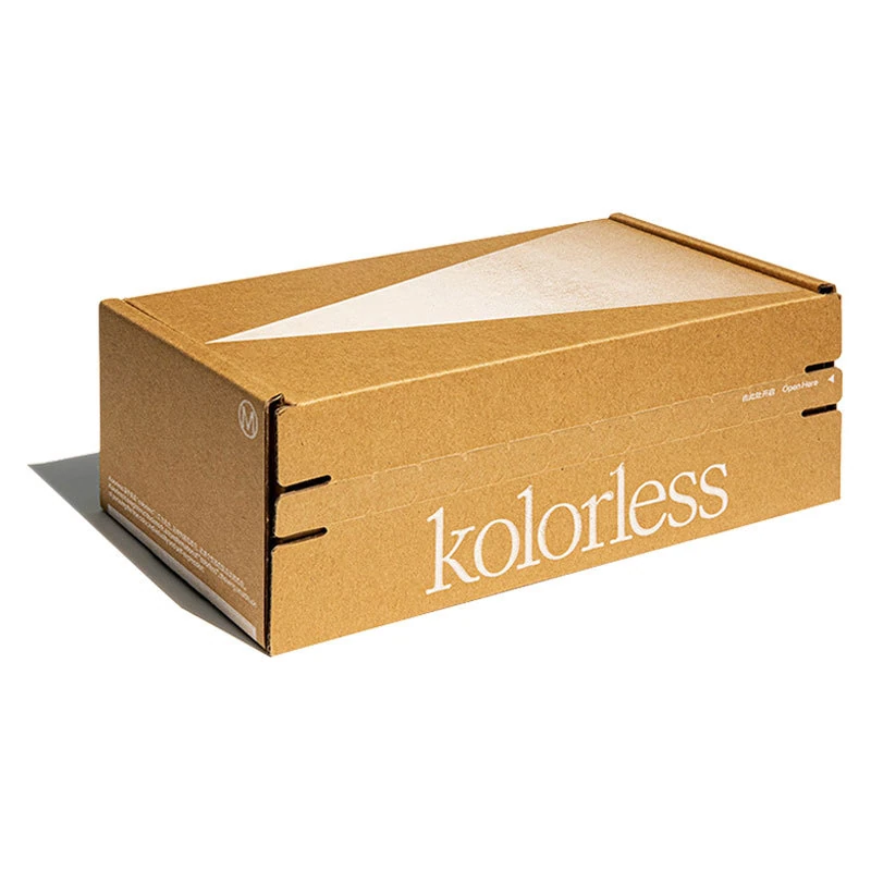 Kraft-colour tear-strip mailer box, packaging collection