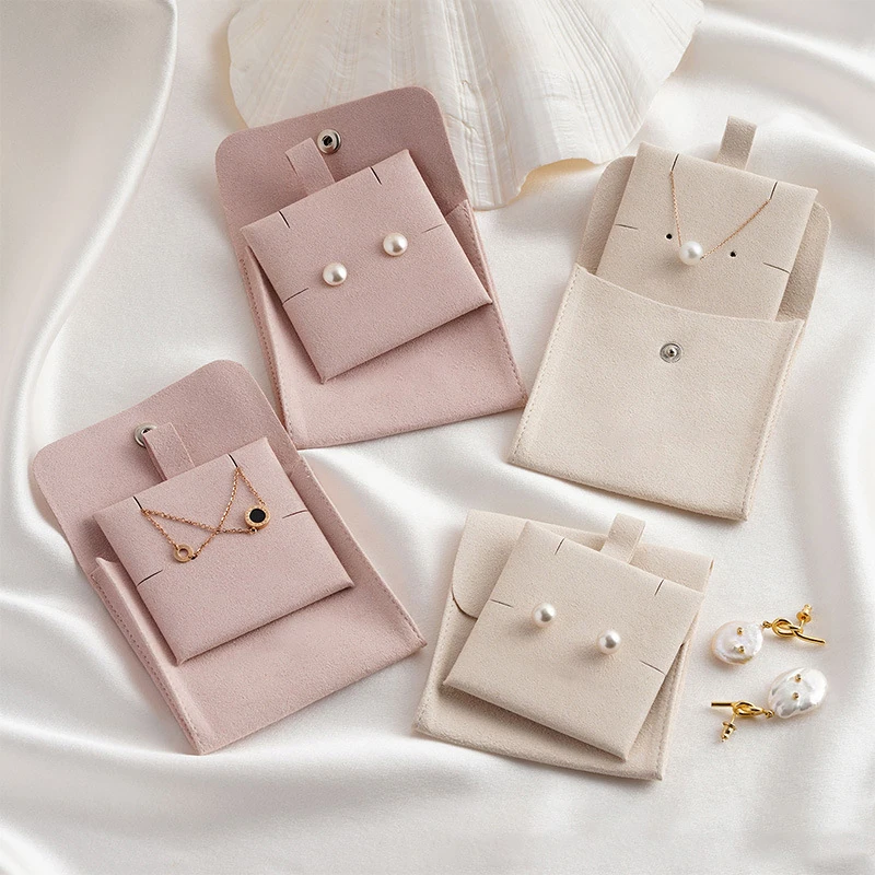 Snap-flap jewelry pouches, packaging collection