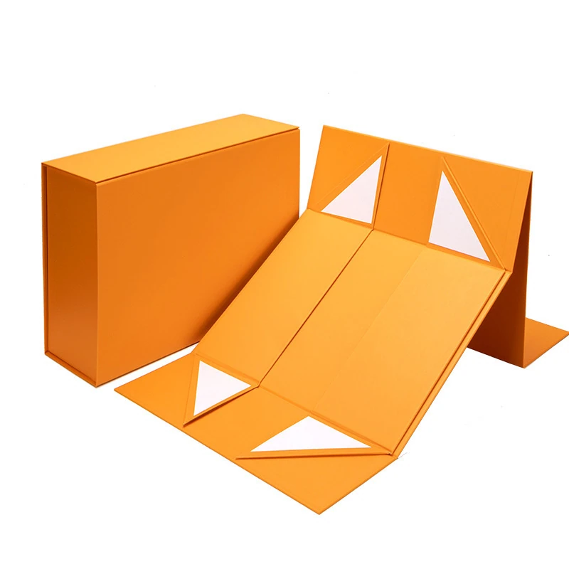 Triangular-handle folding boxes, packaging collection
