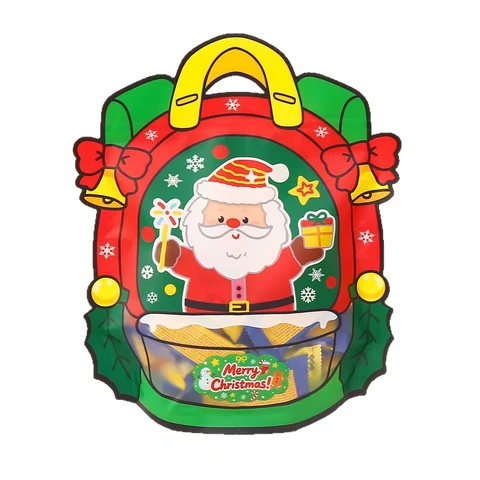 Christmas shaped handle pouches, packaging detail