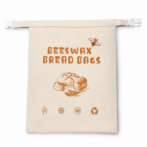 Beeswax bread bag references, packaging detail
