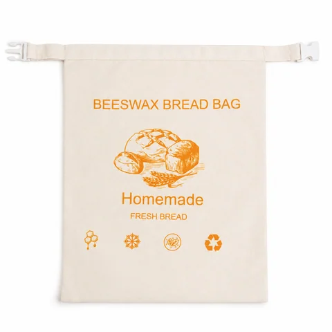 Beeswax bread bag references, packaging detail